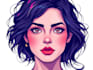 drawing cartoon vector portrait art