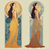 do illustrations in art nouveau style