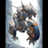 make a mecha robot art and illustration