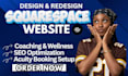 design a squarespace coaching website with booking