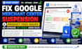 fix google merchant center suspension and product feed issues