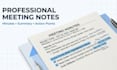 write professional meeting minutes, notes transcription, and action summaries