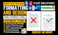 design and fix your ms word document formatting professionally