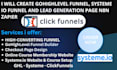 create gohighlevel funnel, systeme io funnel and lead generation page n8n zapier