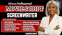 write movie script feature film script screenplay short drama comedy stage play
