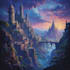 illustrate detailed fantasy cityscapes