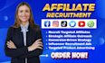 recruit targeted high converting affiliates to grow your affiliate network fast