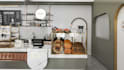 design modern 3d bakery cafe interior and coffee shop rendering