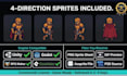 create pixel art sprite sheet character animation for indie game unity godot rpg