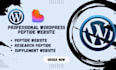 build or migrate peptide and research supplement wordpress store