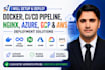 setup docker, ci cd pipeline, nginx, azure, gcp and AWS deployment