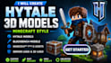 create hytale model blockbench 3d model minecraft logo hytale server games