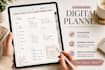 design printable planner 2026, digital planner ipad and canva template