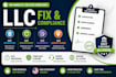 do llc dissolution, reinstatement, amendment and llc address change
