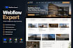 design a webflow saas landing page and business website