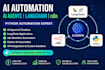 develop ai agents, langchain, n8n automation, and python ai automation apps