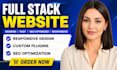 do custom website development, website design as full stack developer