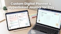 create custom digital planner and hyperlinked journal for etsy