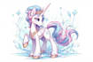 draw cute pony character illustration