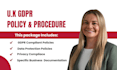 develop UK gdpr compliant policy and procedure manual data protection consulting