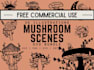 make hand drawn mushroom logo design