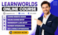create learnworlds online course learnworlds, lms, kajabi and elearning website