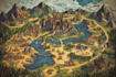 draw a fantasy map with digital watercolours