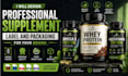 design professional supplement label and packaging