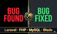 fix your laravel bugs, errors, and PHP issues fast and professionally