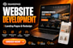 redesign squarespace website into a modern professional website, squarespace