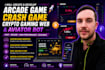 develop arcade game website, crash game website, crypto gaming web, aviator bot