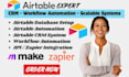 setup airtable CRM, automation and zapier integration