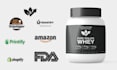 design gym supplement label and packaging with supplement facts