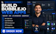 build bubble io web app saas mvp CRM api integration marketplace no code tool