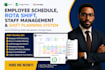 create employee schedule, rota shift, staff management and shift planning system