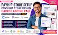 create payhip website store setup pensight store design carrd landing page