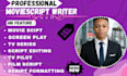 do movie script and script editing synopsis