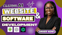 do custom ai website developments ai chatbox ai software developer ai web app