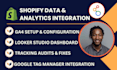 set up shopify data tracking ga4 GTM and analytics dashboards
