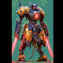 custom futuristic mecha robot character illustration art