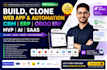 build, clone web app automation CRM erp odoo erp mvp ai saas software developer