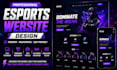design a esports graphics for your team tournament or gaming event online games