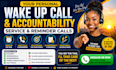 personal wake up call, daily reminder, accountability coach, virtual assistant