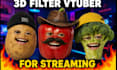 3d vtuber face tracking filter for streaming obs webcam anime effect pro