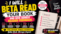 beta read your book and give honest reader feedback
