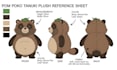 design custom plush reference sheet stuffed animal ych character, toys concept