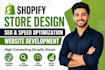 shopify store design shopify SEO speed optimization shopify website development
