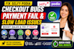 fix selfy podia checkout bug payment fail slow load mobile SEO issues