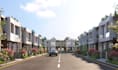 3d residential cluster,mixed use building, townhouses render,cgi city masterplan