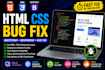 fix html css and bootstrap website bugs